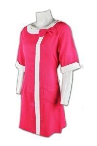 NU012 tailor made medium sleeves nurse uniform supplier hk company